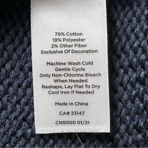 Talbots Women SZ M looseknit embroider CottonPolyester sweater Athleisure Preppy - Picture 6 of 9